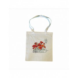 Сумка з натуральної бавовни з друкованим малюнком та логотипом Antos.