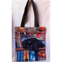 Сумка з текстилю з малюнком кішки