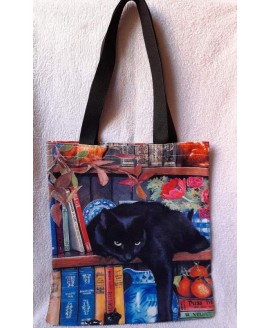 Сумка з текстилю з малюнком кішки
