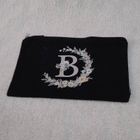 Косметичка чорна з малюнком