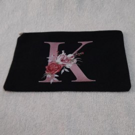 Косметичка чорна з малюнком буква K