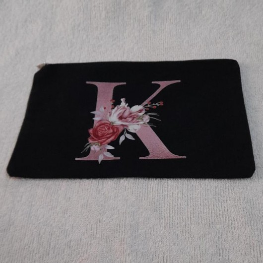 Косметичка чорна з малюнком буква K